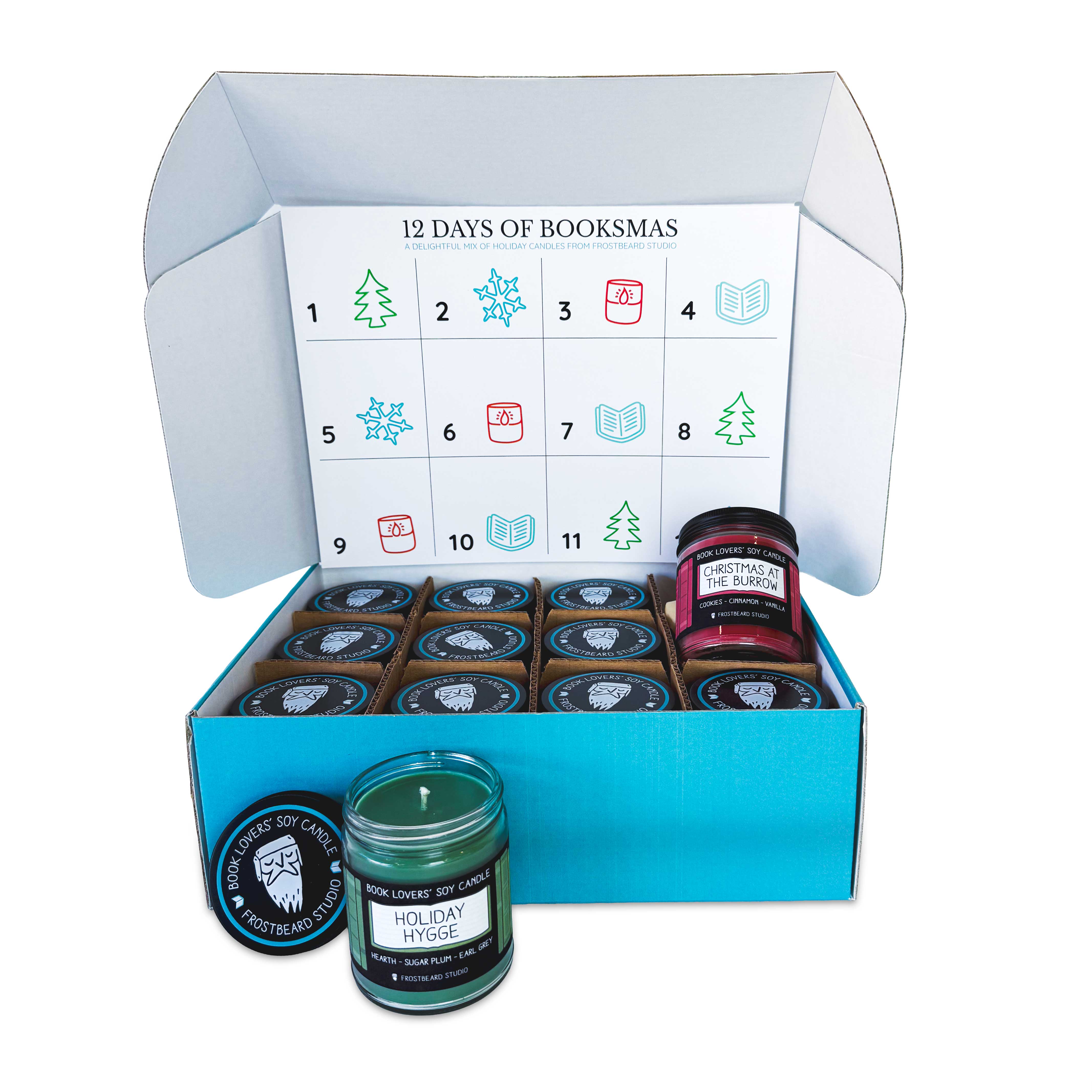 Booksmas Box︱Advent Calendar | Book Lovers' Candles︱Frostbeard