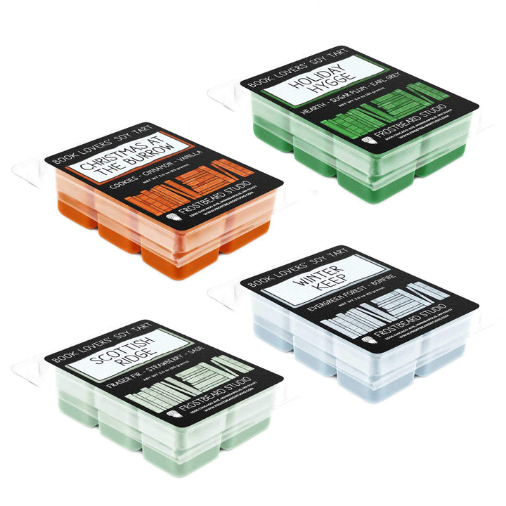 Holiday Seasonal Pack  -  Wax Melt  -  Book Lovers' Soy Candle  -  Frostbeard Studio