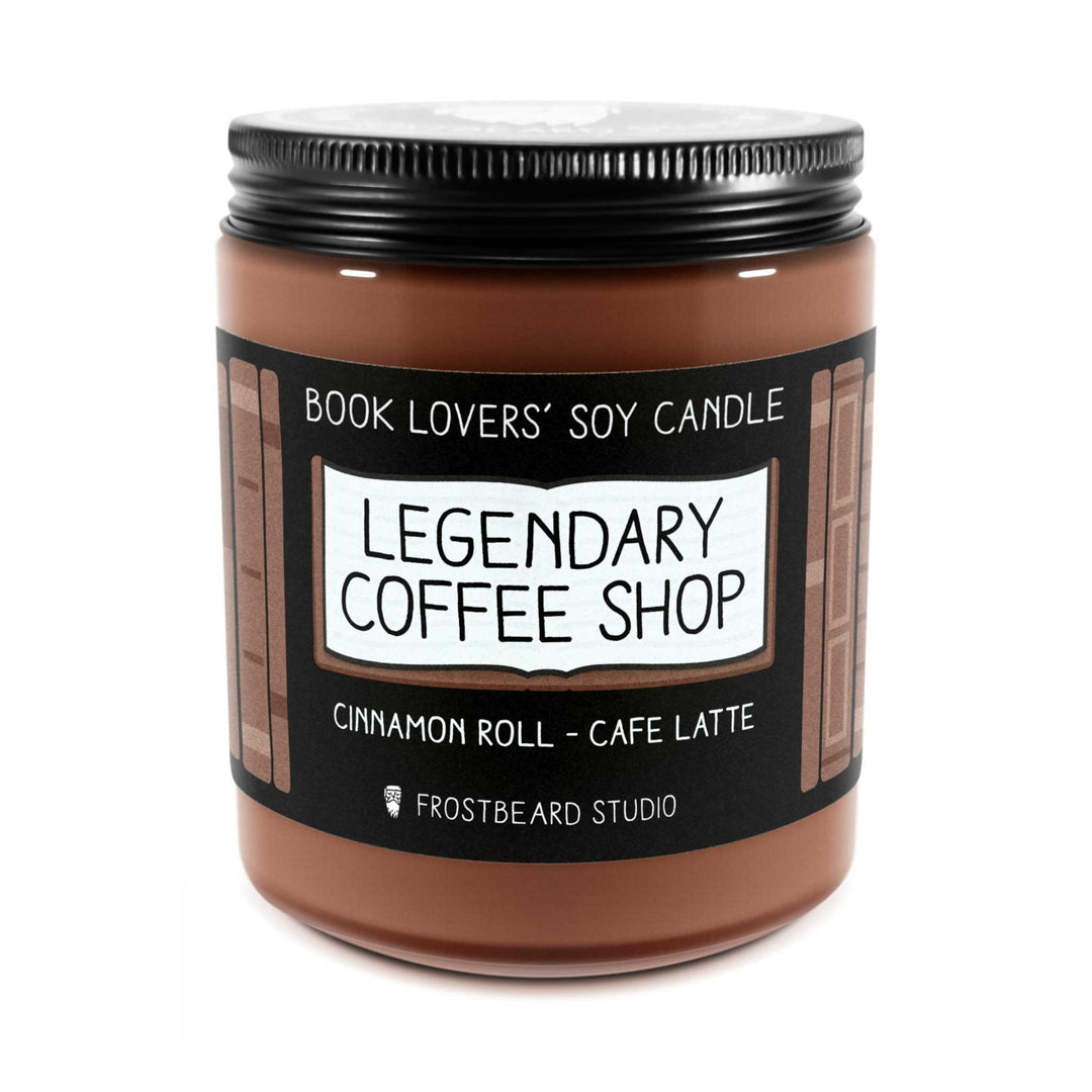 Legendary Coffee Shop  -  8 oz Jar  -  Book Lovers' Soy Candle  -  Frostbeard Studio