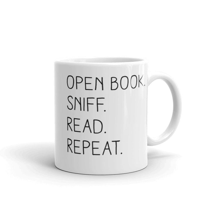 “Open Book. Sniff. Read. Repeat.” - Mug  -  11oz  -  Mug  -  Frostbeard Studio