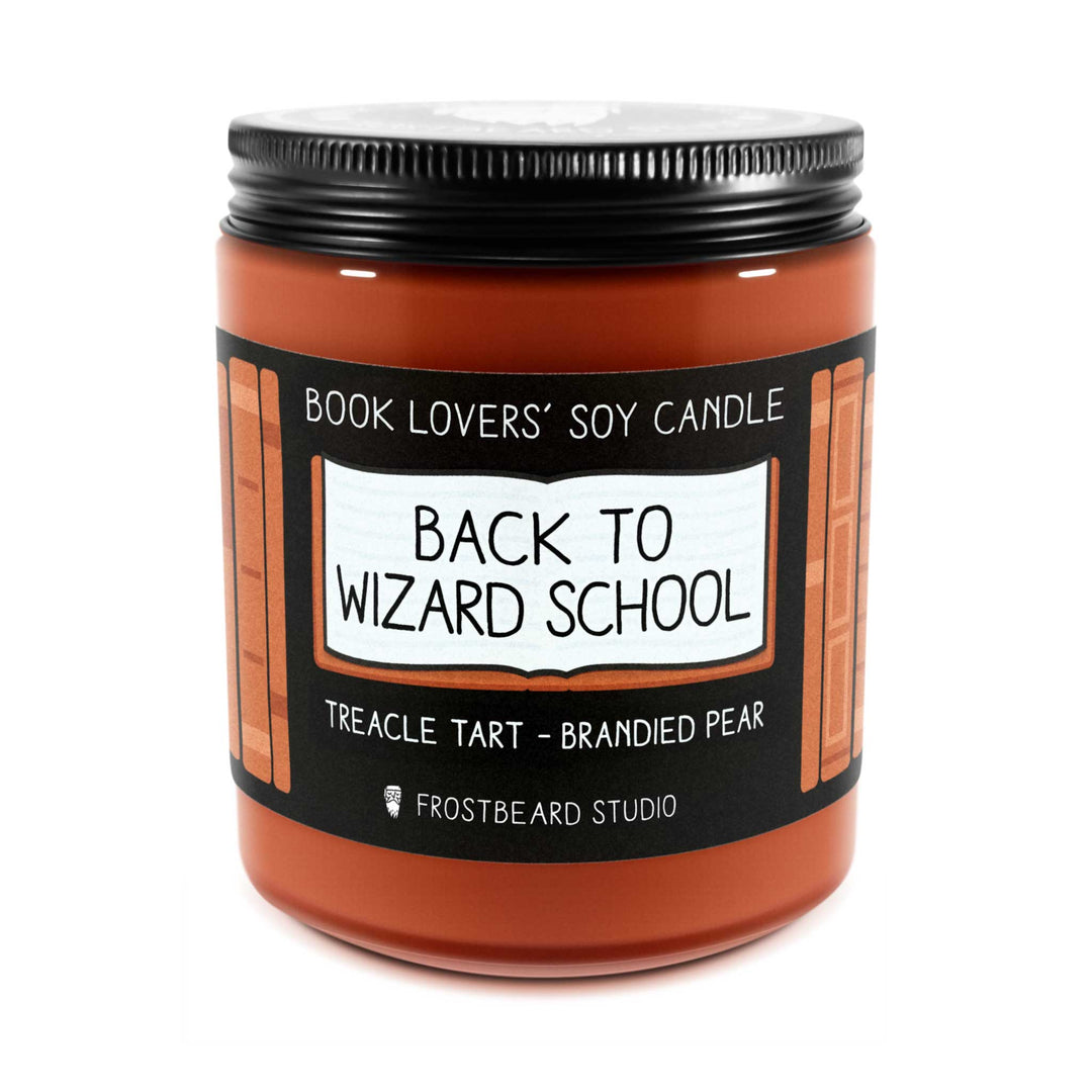 Back to Wizard School  -  8 oz Jar  -  Book Lovers' Soy Candle  -  Frostbeard Studio