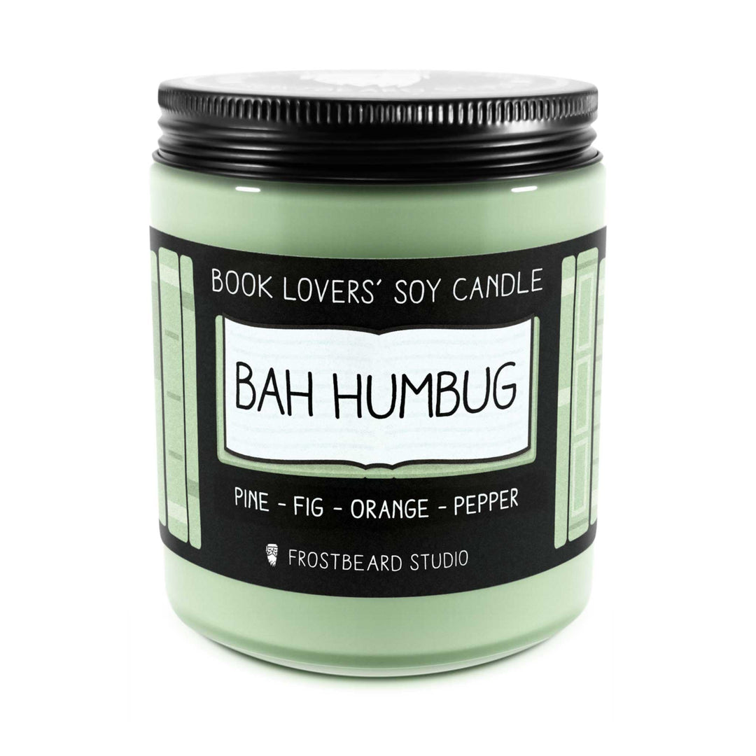 Bah Humbug  -  8 oz Jar  -  Book Lovers' Soy Candle  -  Frostbeard Studio