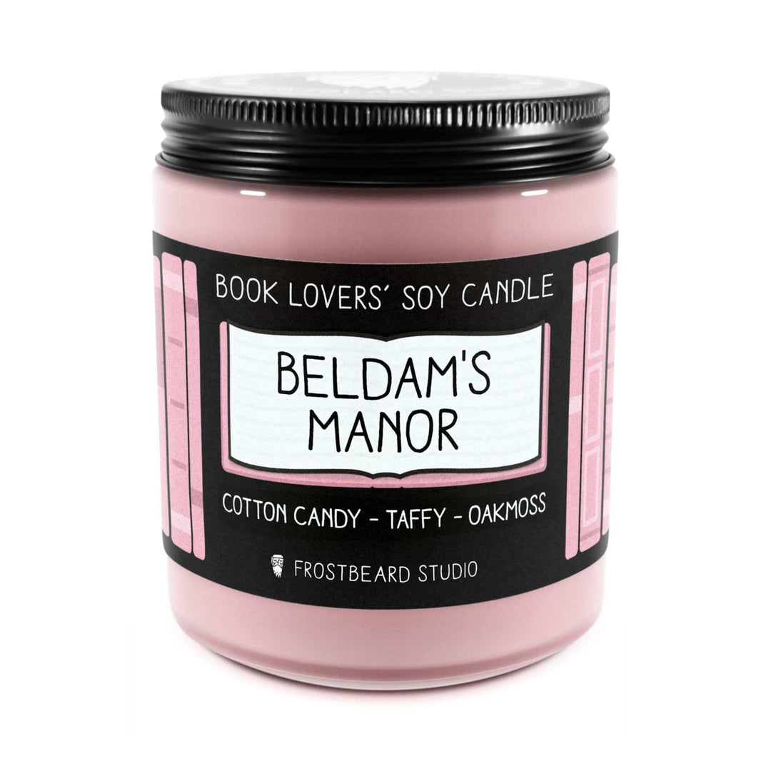 Beldam's Manor  -  8 oz Jar  -  Book Lovers' Soy Candle  -  Frostbeard Studio