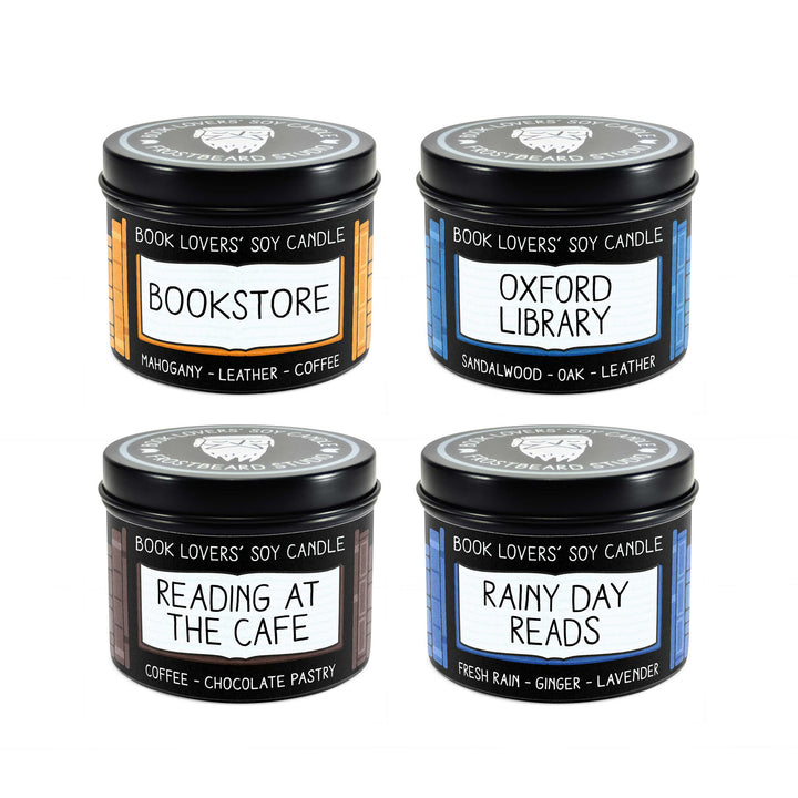 Bestseller Bundle - 4 oz Tin - Book Lovers' Soy Candles - Frostbeard Studio