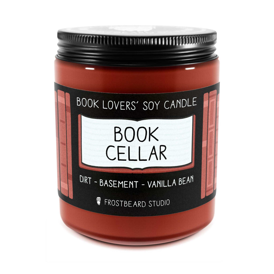 Book Cellar  -  8 oz Jar  -  Book Lovers' Soy Candle  -  Frostbeard Studio
