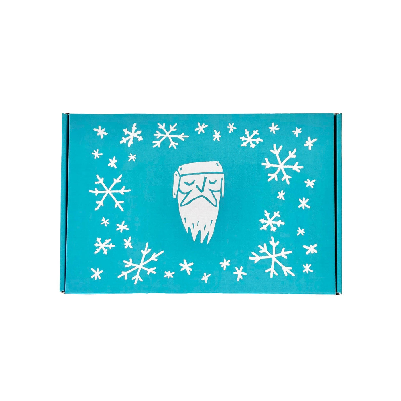 Booksmas Box - Frostbeard Logo and Snowflakes