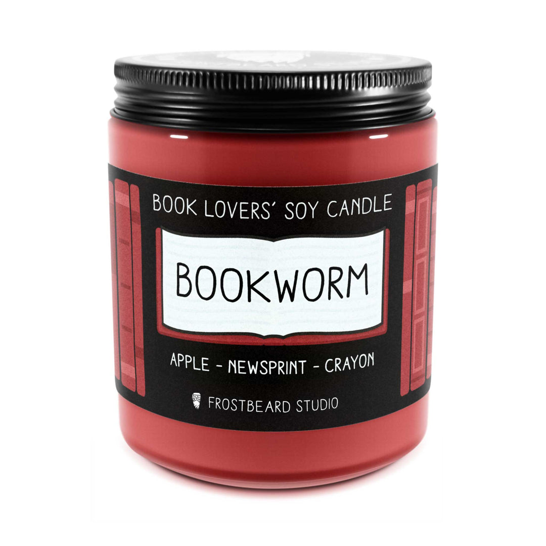 Bookworm  -  8 oz Jar  -  Book Lovers' Soy Candle  -  Frostbeard Studio