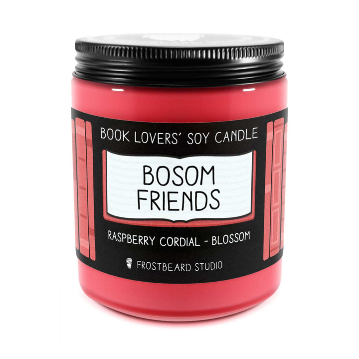 Bosom Friends  -  8 oz Jar  -  Book Lovers' Soy Candle  -  Frostbeard Studio