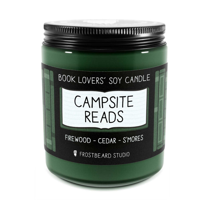 Campsite Reads  -  8 oz Jar  -  Book Lovers' Soy Candle  -  Frostbeard Studio