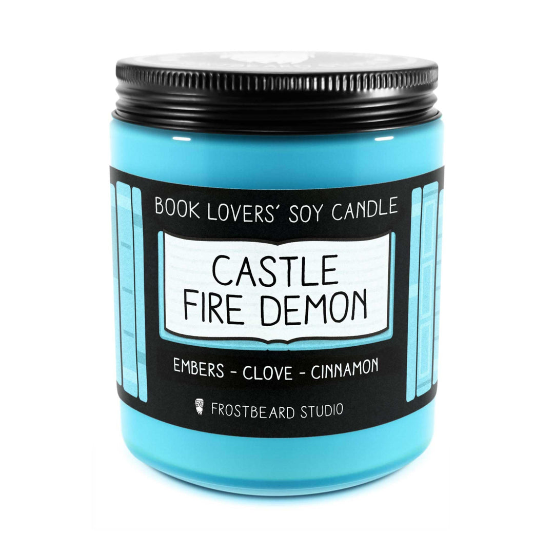 Castle Fire Demon  -  8 oz Jar  -  Book Lovers' Soy Candle  -  Frostbeard Studio