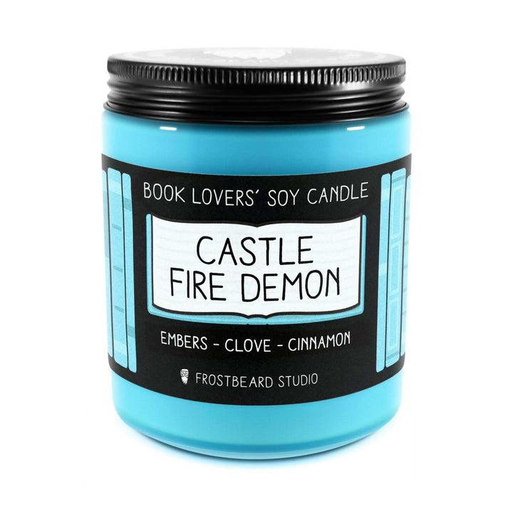 Castle Fire Demon  -  8 oz Jar  -  Book Lovers' Soy Candle  -  Frostbeard Studio