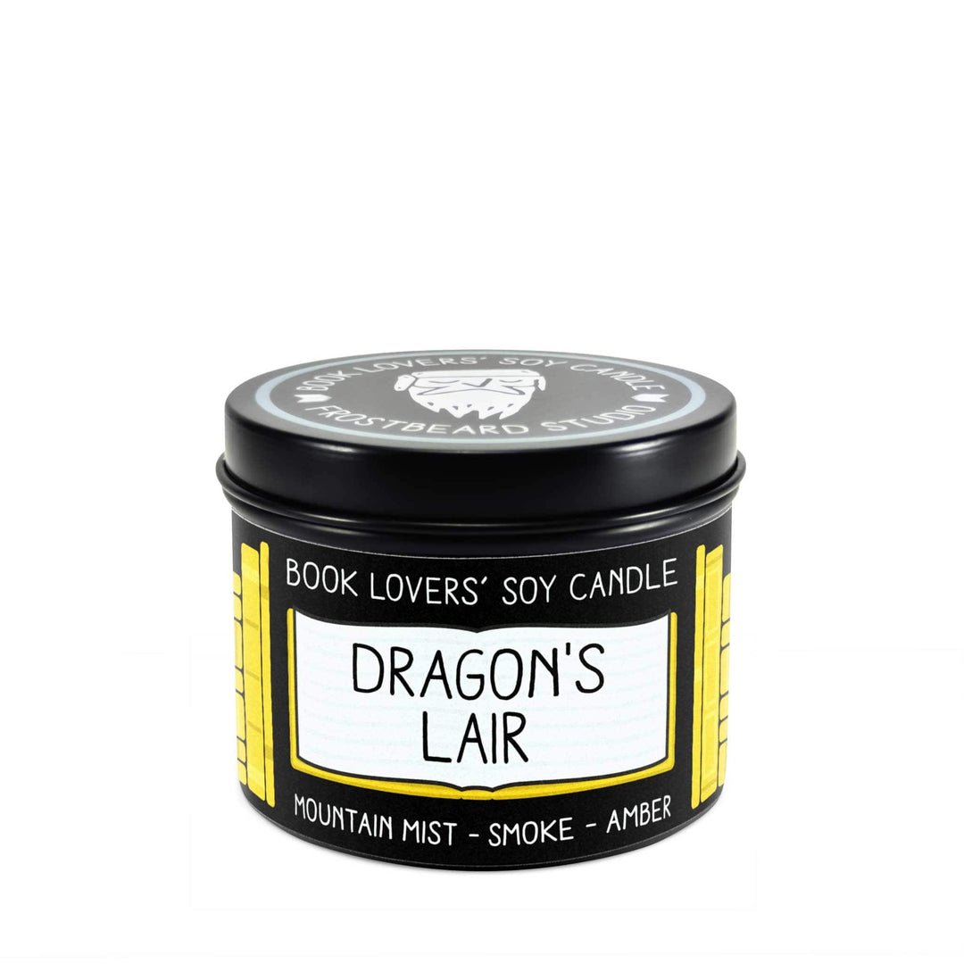 Dragon's Lair  -  4 oz Tin  -  Book Lovers' Soy Candle  -  Frostbeard Studio