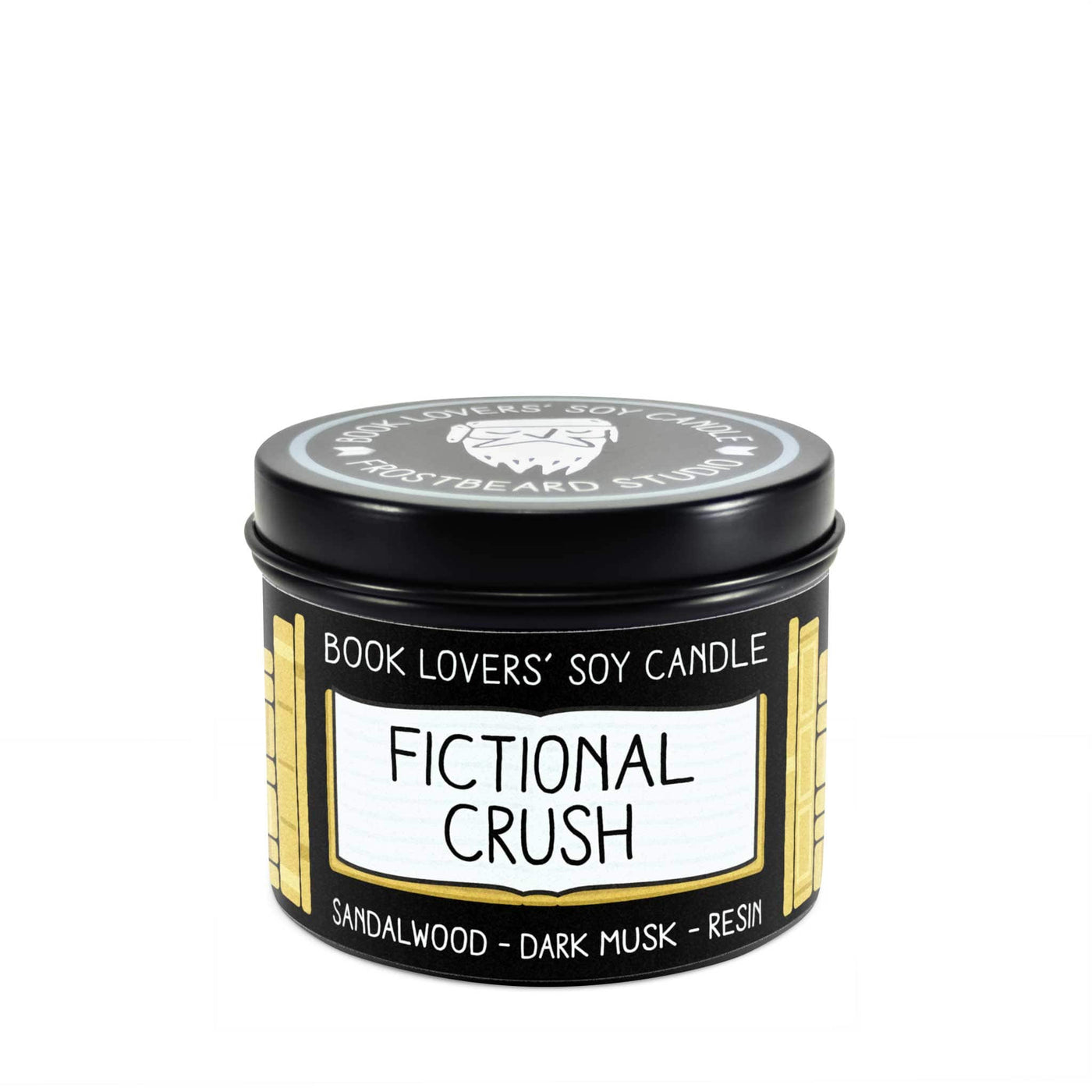 Fictional Crush  -  4 oz Tin  -  Book Lovers' Soy Candle  -  Frostbeard Studio