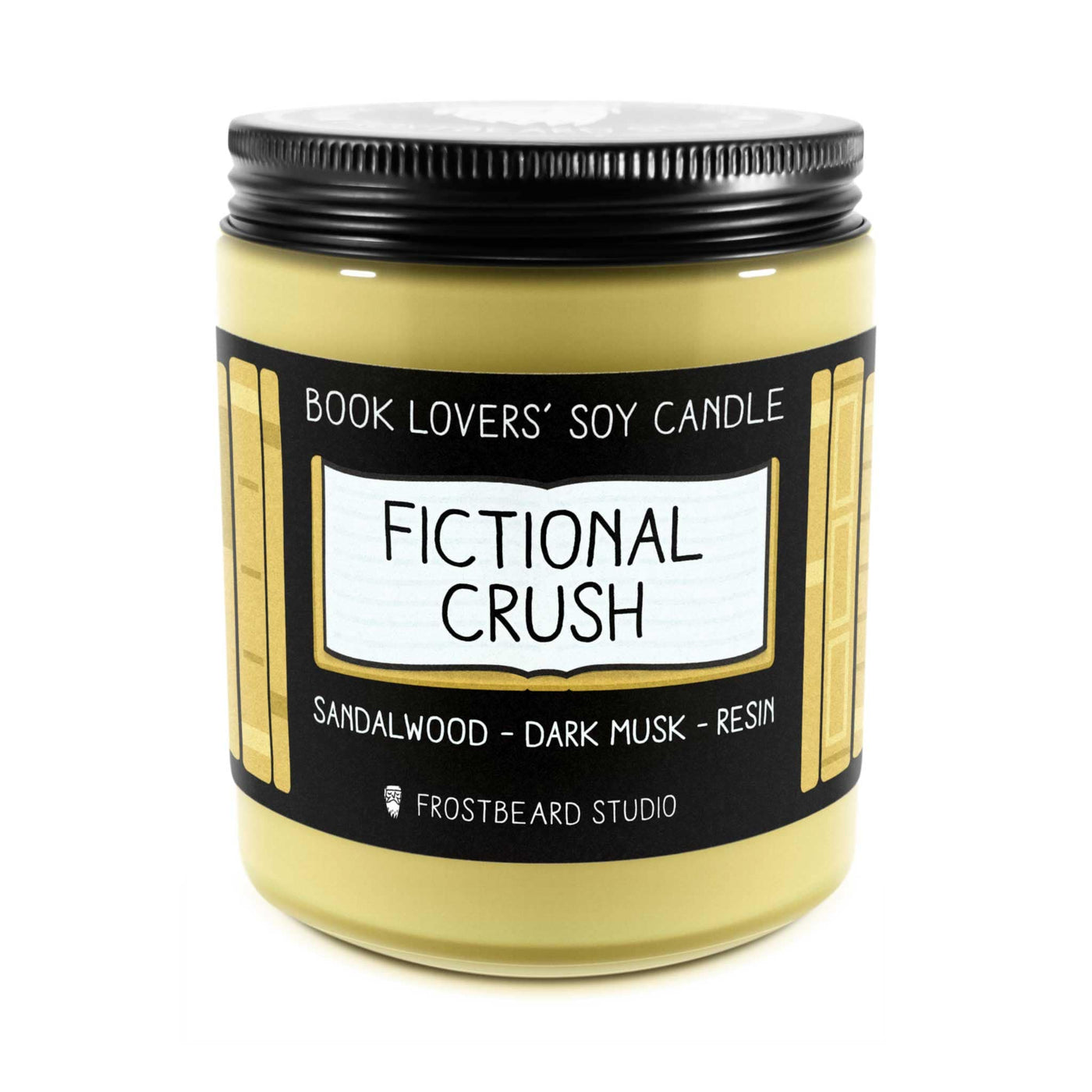 Fictional Crush  -  8 oz Jar  -  Book Lovers' Soy Candle  -  Frostbeard Studio
