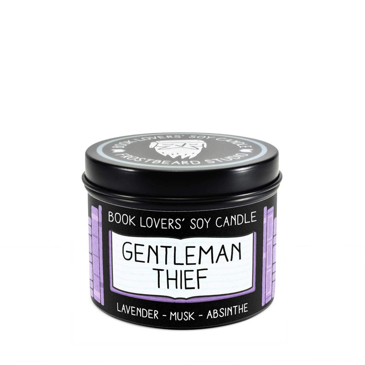Gentleman Thief  -  4 oz Tin  -  Book Lovers' Soy Candle  -  Frostbeard Studio