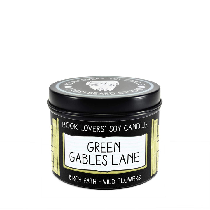 Green Gables Lane  -  4 oz Tin  -  Book Lovers' Soy Candle  -  Frostbeard Studio