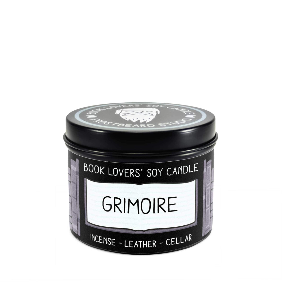 Grimoire  -  4 oz Tin  -  Book Lovers' Soy Candle  -  Frostbeard Studio
