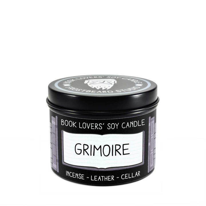 Grimoire  -  4 oz Tin  -  Book Lovers' Soy Candle  -  Frostbeard Studio