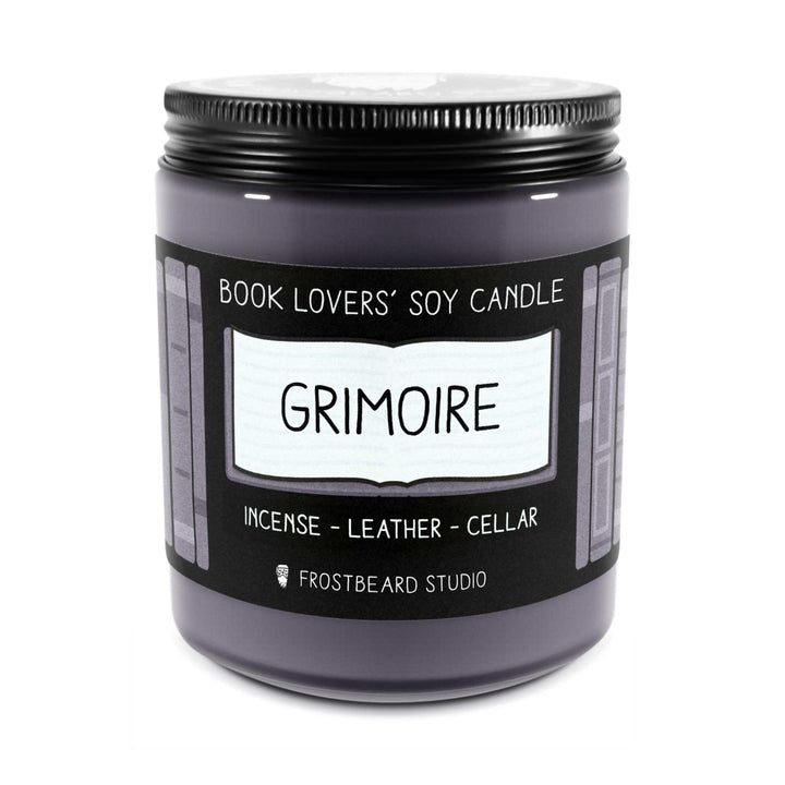 Grimoire  -  8 oz Jar  -  Book Lovers' Soy Candle  -  Frostbeard Studio