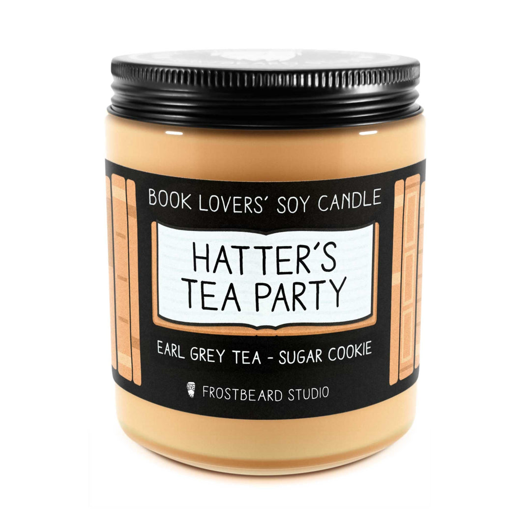 Hatter's Tea Party  -  8 oz Jar  -  Book Lovers' Soy Candle  -  Frostbeard Studio