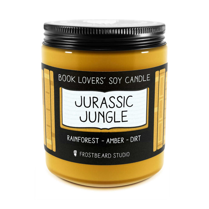Jurassic Jungle  -  8 oz Jar  -  Book Lovers' Soy Candle  -  Frostbeard Studio