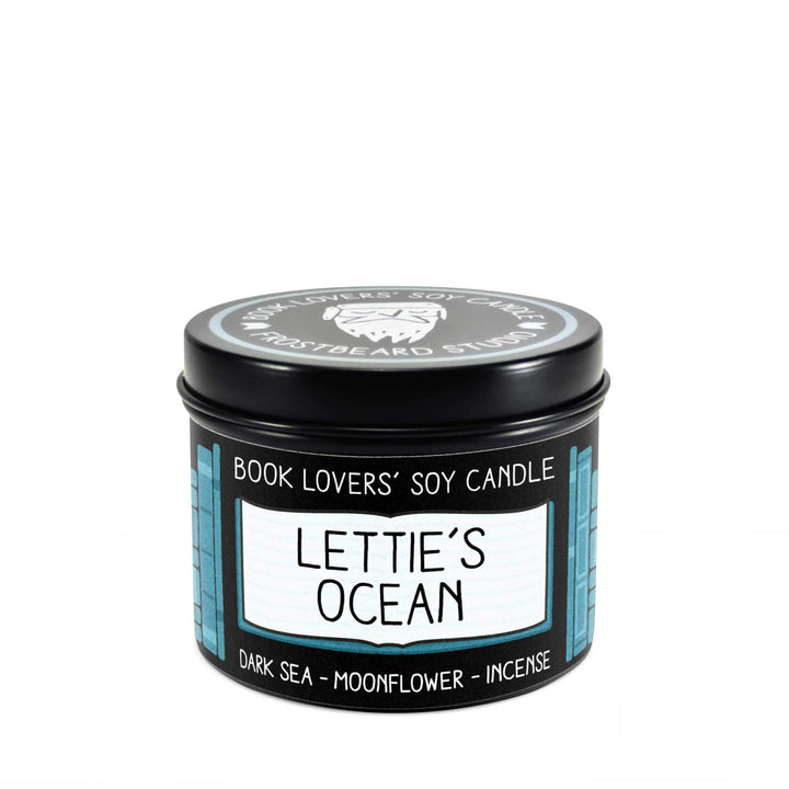 Lettie's Ocean  -  4 oz Tin  -  Book Lovers' Soy Candle  -  Frostbeard Studio