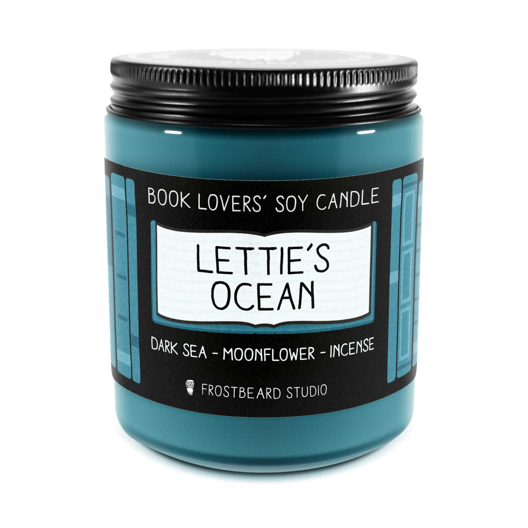 Lettie's Ocean  -  8 oz Jar  -  Book Lovers' Soy Candle  -  Frostbeard Studio