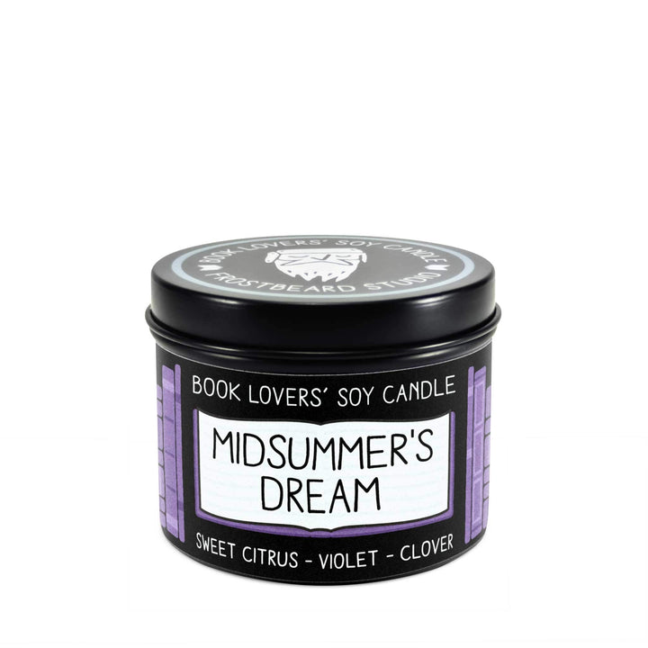 Midsummer's Dream  -  4 oz Tin  -  Book Lovers' Soy Candle  -  Frostbeard Studio