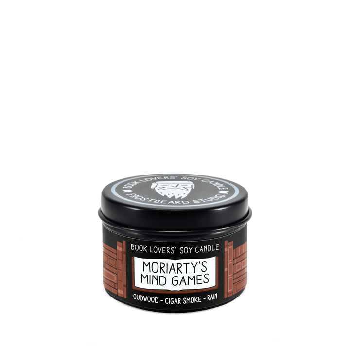 Moriarty's Mind Games  -  2 oz Tin  -  Book Lovers' Soy Candle  -  Frostbeard Studio