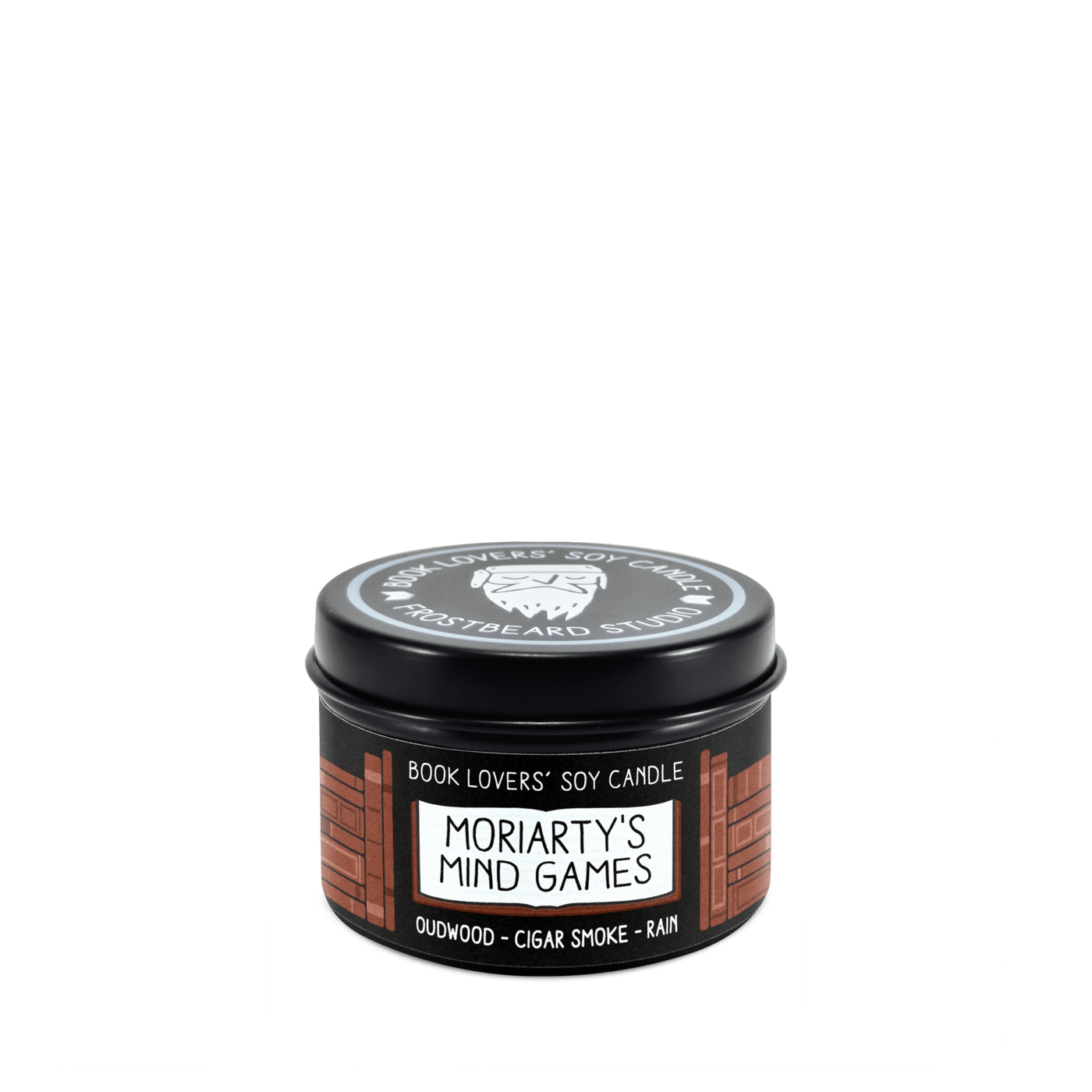 Moriarty's Mind Games - 2 oz Tin - Book Lovers' Soy Candle - Frostbeard Studio