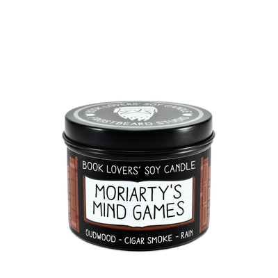 Moriarty's Mind Games - 4 oz Tin - Book Lovers' Soy Candle - Frostbeard Studio