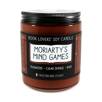Moriarty's Mind Games - 8 oz Jar - Book Lovers' Soy Candle - Frostbeard Studio