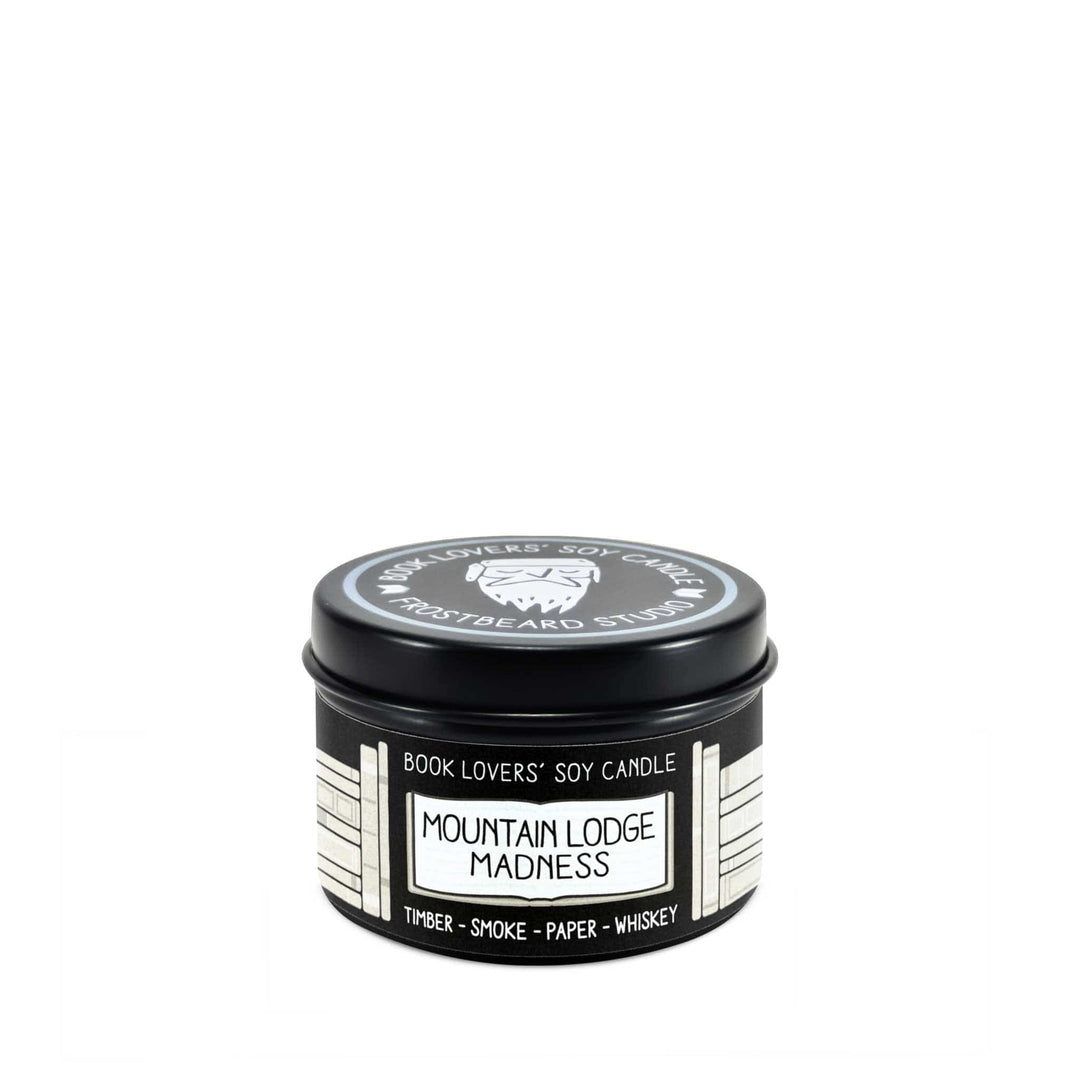 Mountain Lodge Madness  -  2 oz Tin  -  Book Lovers' Soy Candle  -  Frostbeard Studio