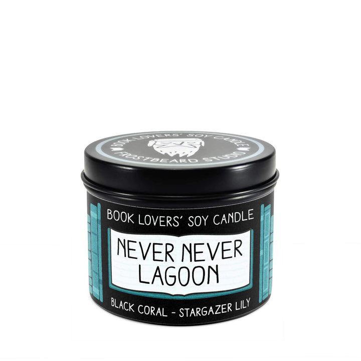 Never Never Lagoon  -  4 oz Tin  -  Book Lovers' Soy Candle  -  Frostbeard Studio