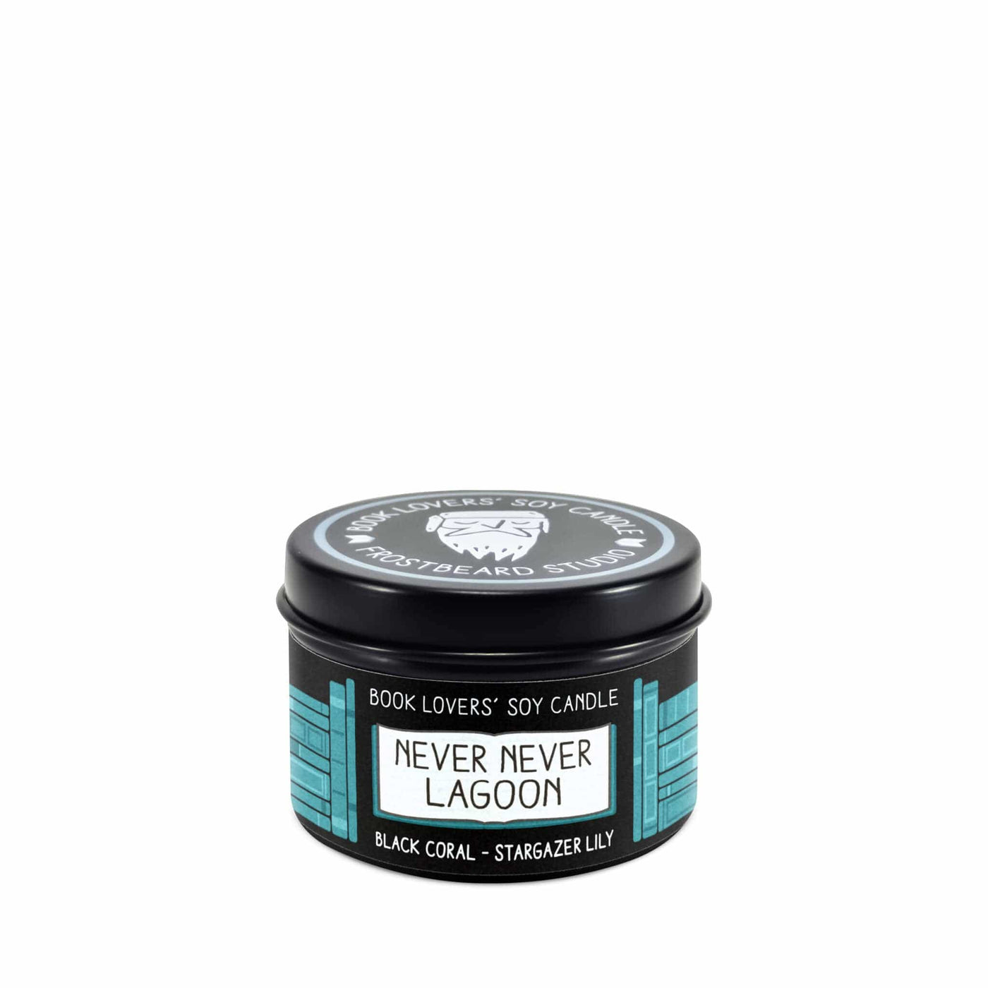 Never Never Lagoon - 2 oz Tin - Book Lovers' Soy Candle - Frostbeard Studio