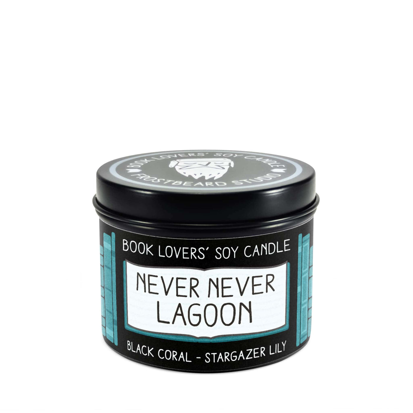 Never Never Lagoon - 4 oz Tin - Book Lovers' Soy Candle - Frostbeard Studio