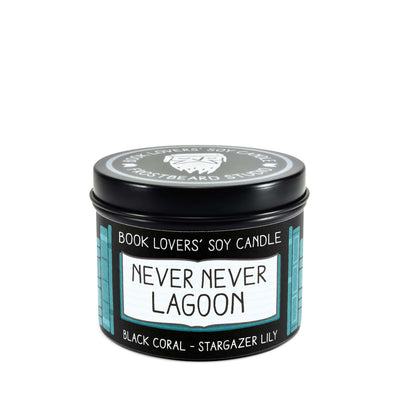 Never Never Lagoon  -  4 oz Tin  -  Book Lovers' Soy Candle  -  Frostbeard Studio