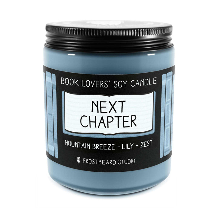 Next Chapter  -  8 oz Jar  -  Book Lovers' Soy Candle  -  Frostbeard Studio