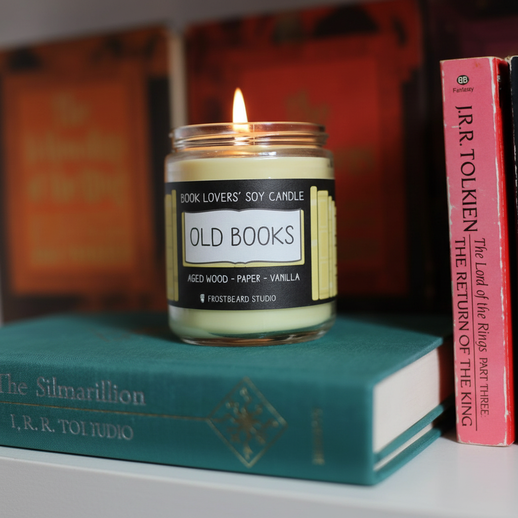 Old Books - 8 oz Candle | Frostbeard Studio Old Books - 8 oz Candle | Frostbeard Studio
