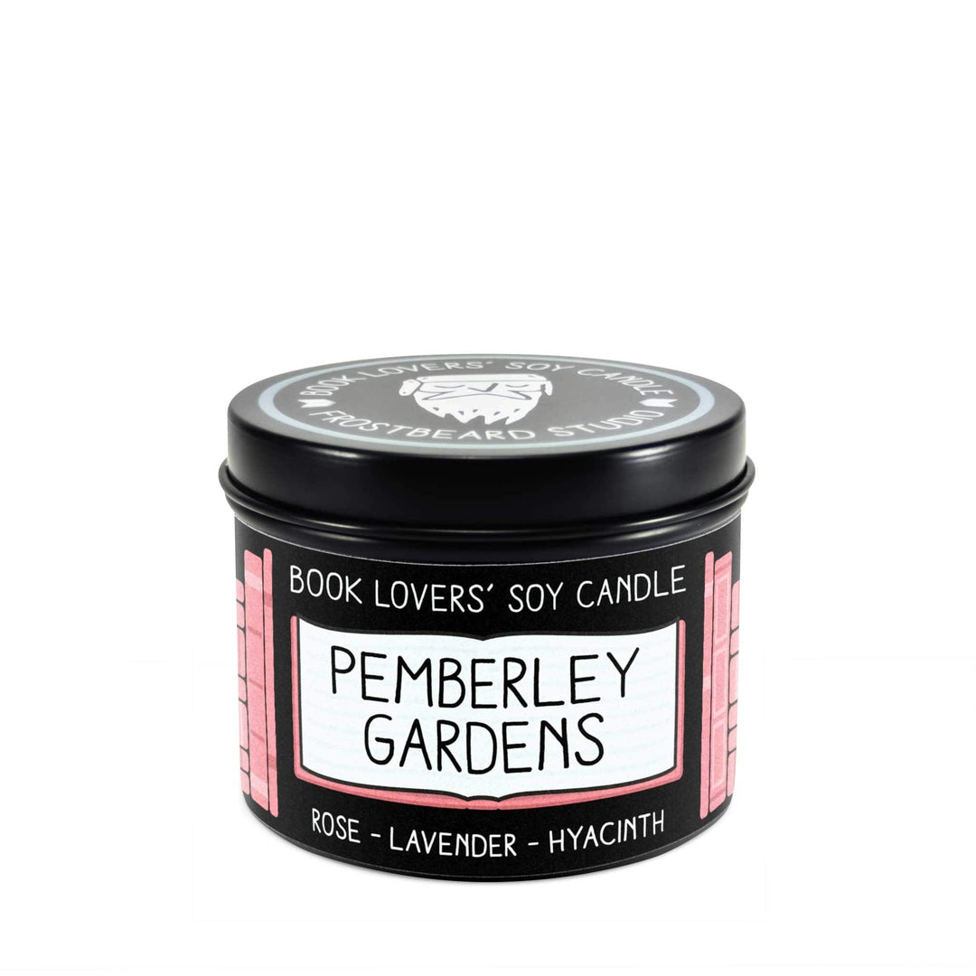Pemberley Gardens  -  4 oz Tin  -  Book Lovers' Soy Candle  -  Frostbeard Studio