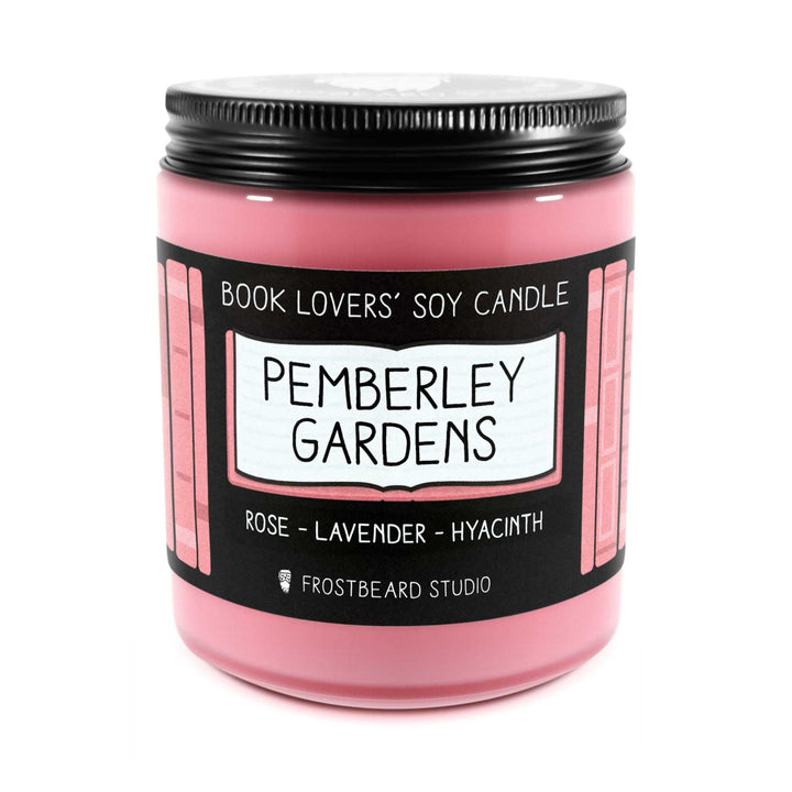 Pemberley Gardens  -  8 oz Jar  -  Book Lovers' Soy Candle  -  Frostbeard Studio