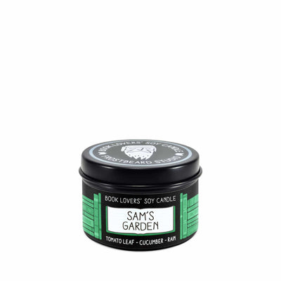 Sam's Garden - 2 oz Tin - Book Lovers' Soy Candle - Frostbeard Studio