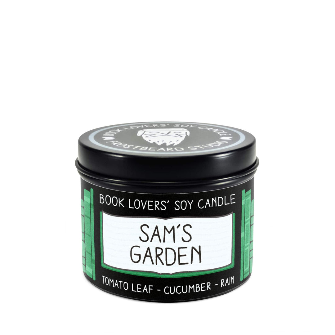 Sam's Garden  -  4 oz Tin  -  Book Lovers' Soy Candle  -  Frostbeard Studio