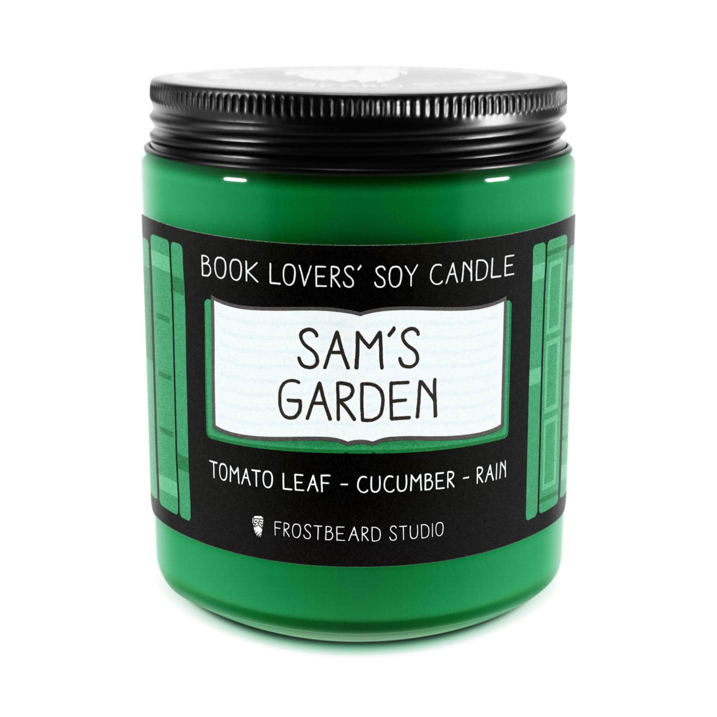 Sam's Garden  -  8 oz Jar  -  Book Lovers' Soy Candle  -  Frostbeard Studio
