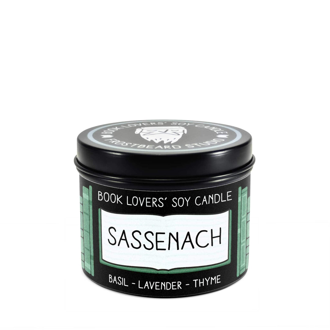 Sassenach  -  4 oz Tin  -  Book Lovers' Soy Candle  -  Frostbeard Studio