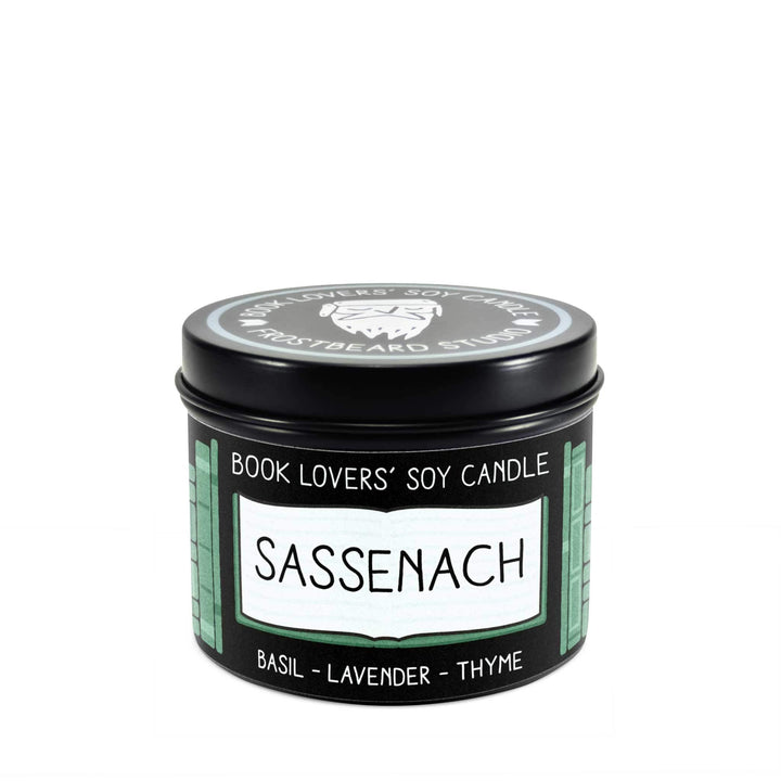 Sassenach  -  4 oz Tin  -  Book Lovers' Soy Candle  -  Frostbeard Studio