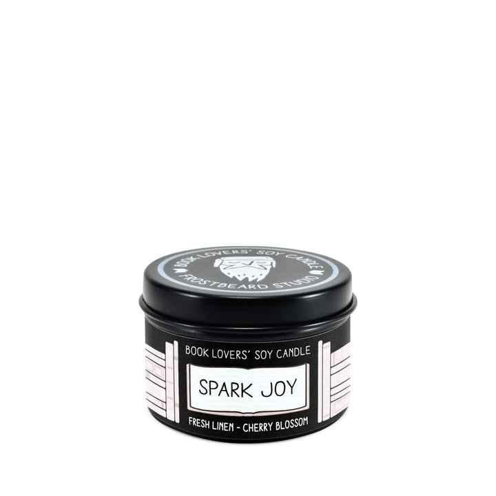Spark Joy  -  2 oz Tin  -  Book Lovers' Soy Candle  -  Frostbeard Studio