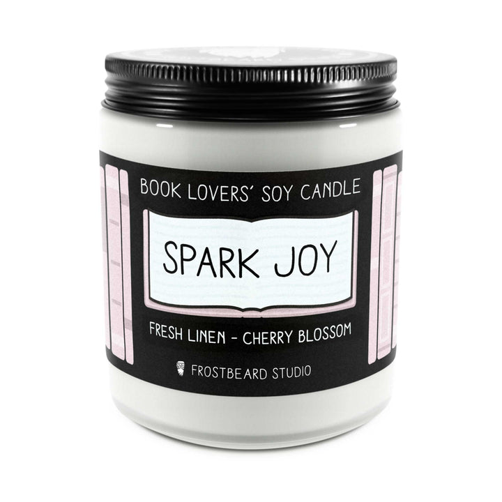 Spark Joy  -  8 oz Jar  -  Book Lovers' Soy Candle  -  Frostbeard Studio