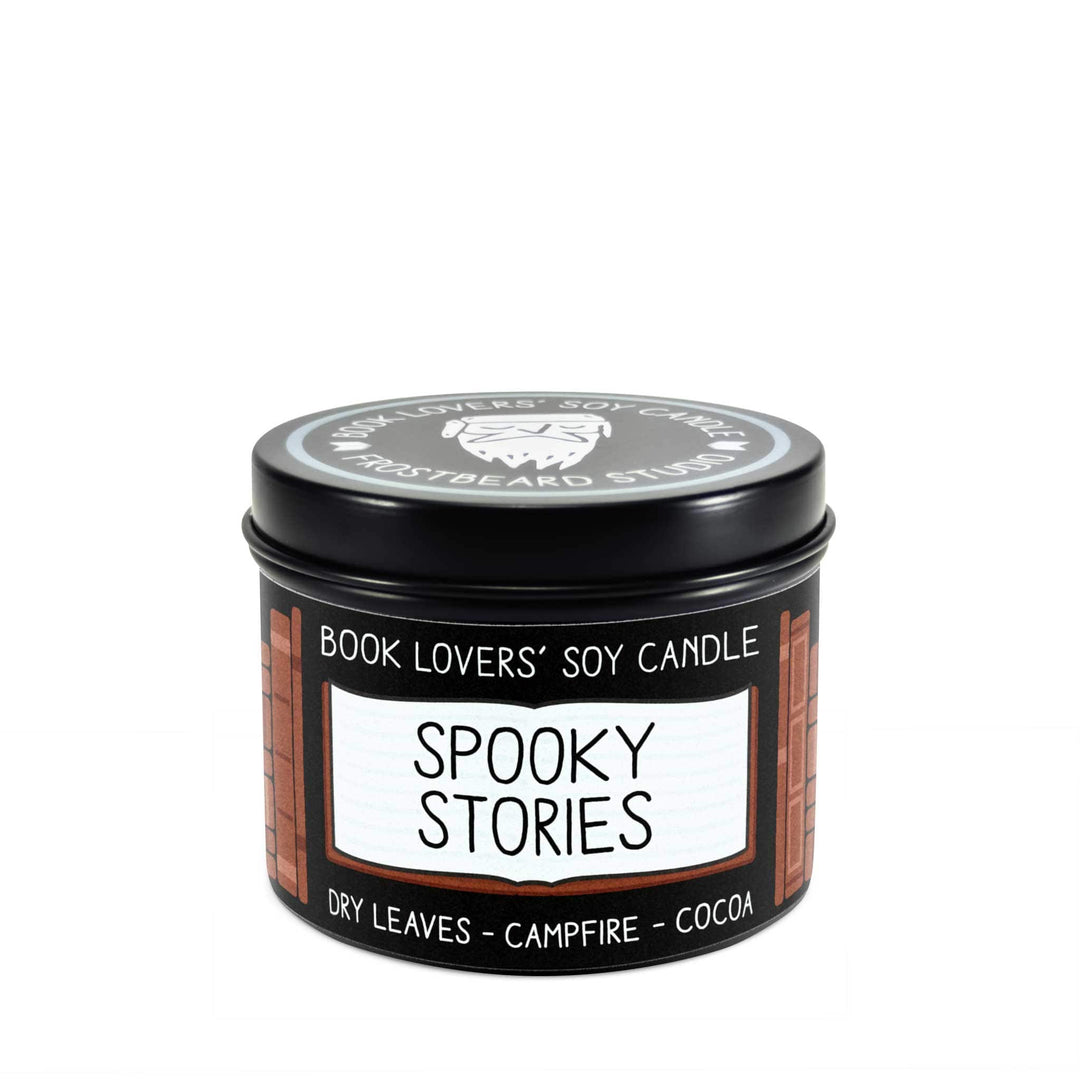 Spooky Stories  -  4 oz Tin  -  Book Lovers' Soy Candle  -  Frostbeard Studio