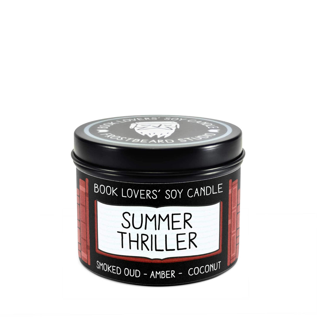 Summer Thriller  -  4 oz Tin  -  Book Lovers' Soy Candle  -  Frostbeard Studio